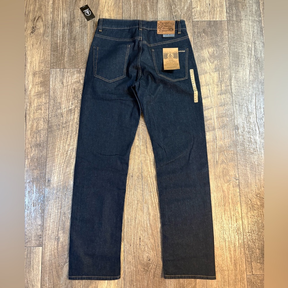 Volcom Solver Men's Straight Fit Jeans - Deep Indigo size 28 x 32 - Picture 9 of 12